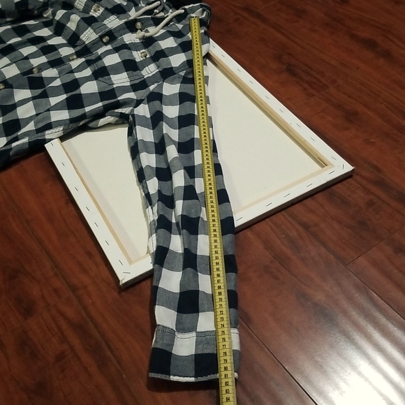 Hollister - Flannel hoodie, Size - L(M) - white with black/grey pattern - Picture 10 of 10